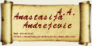 Anastasija Andrejević vizit kartica